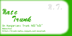 mate trunk business card